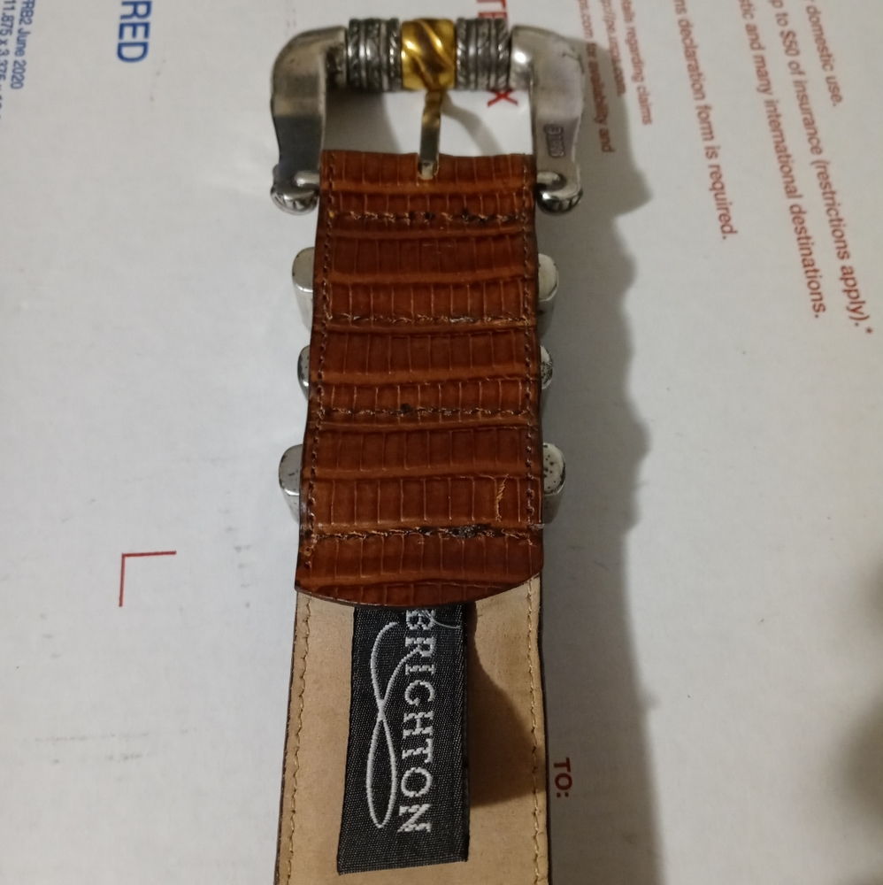 ππ΄Brighton Vintage Leather Beltπ‘π‘ πΊπΈ πΊπ²Size M Women,#47607,Made In U.S.A - Picture 6 of 16